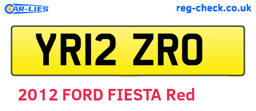 YR12ZRO are the vehicle registration plates.