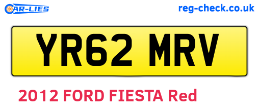YR62MRV are the vehicle registration plates.