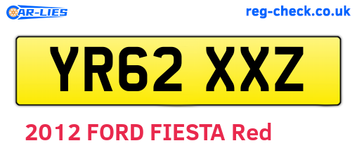 YR62XXZ are the vehicle registration plates.