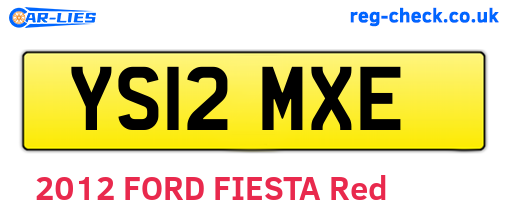 YS12MXE are the vehicle registration plates.