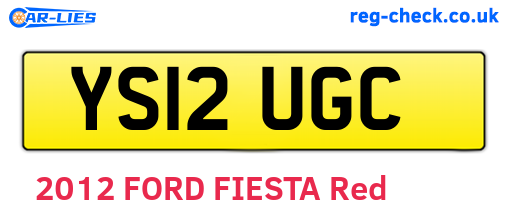 YS12UGC are the vehicle registration plates.