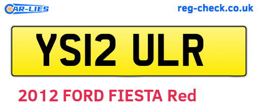 YS12ULR are the vehicle registration plates.