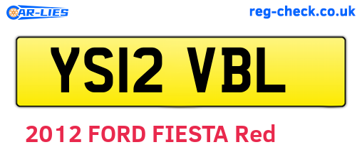 YS12VBL are the vehicle registration plates.
