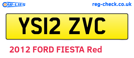 YS12ZVC are the vehicle registration plates.