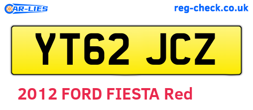 YT62JCZ are the vehicle registration plates.