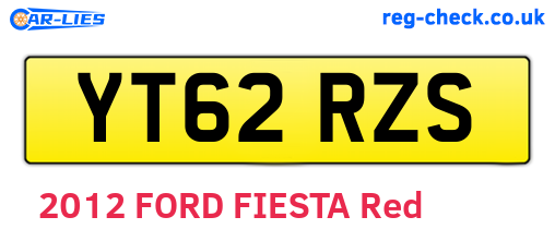 YT62RZS are the vehicle registration plates.