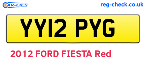 YY12PYG are the vehicle registration plates.