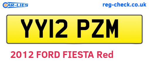 YY12PZM are the vehicle registration plates.
