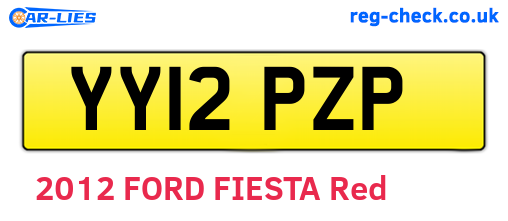 YY12PZP are the vehicle registration plates.