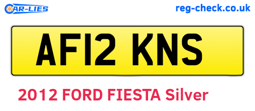 AF12KNS are the vehicle registration plates.
