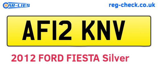 AF12KNV are the vehicle registration plates.