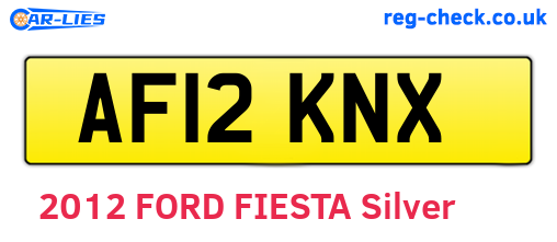 AF12KNX are the vehicle registration plates.
