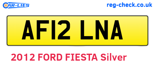 AF12LNA are the vehicle registration plates.