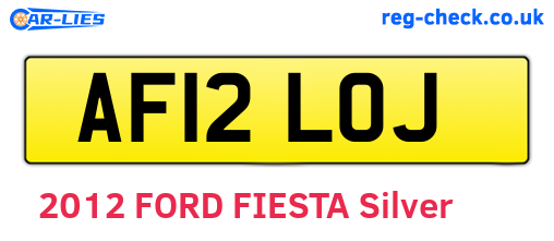 AF12LOJ are the vehicle registration plates.