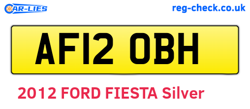 AF12OBH are the vehicle registration plates.