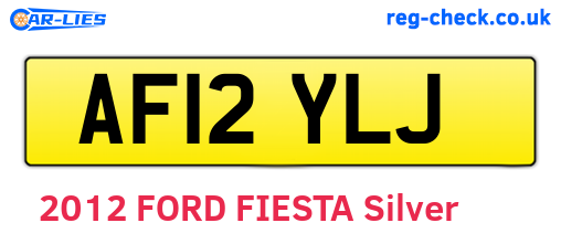 AF12YLJ are the vehicle registration plates.