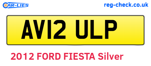 AV12ULP are the vehicle registration plates.