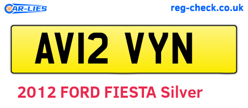 AV12VYN are the vehicle registration plates.