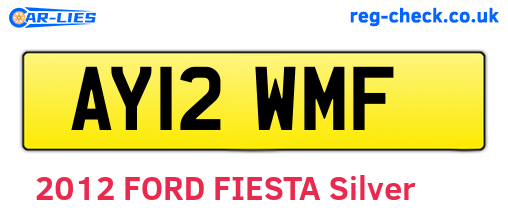 AY12WMF are the vehicle registration plates.