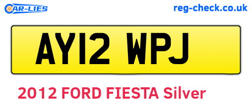 AY12WPJ are the vehicle registration plates.
