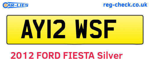 AY12WSF are the vehicle registration plates.