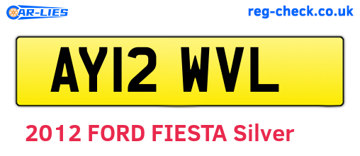 AY12WVL are the vehicle registration plates.
