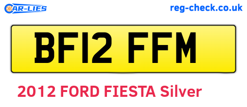 BF12FFM are the vehicle registration plates.