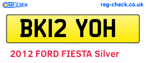 BK12YOH are the vehicle registration plates.