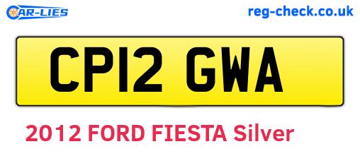 CP12GWA are the vehicle registration plates.