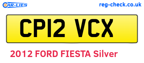 CP12VCX are the vehicle registration plates.