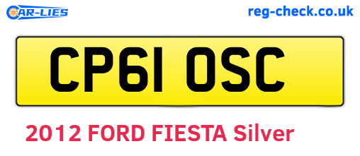 CP61OSC are the vehicle registration plates.