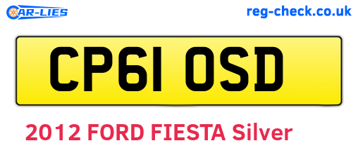 CP61OSD are the vehicle registration plates.