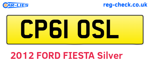 CP61OSL are the vehicle registration plates.