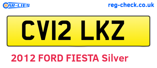 CV12LKZ are the vehicle registration plates.