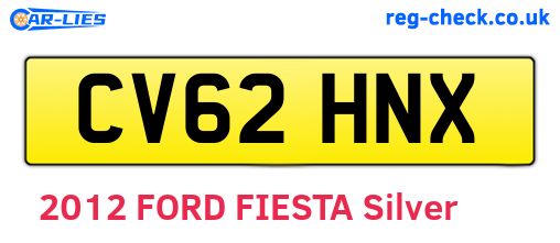 CV62HNX are the vehicle registration plates.