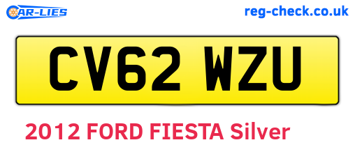 CV62WZU are the vehicle registration plates.