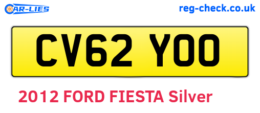 CV62YOO are the vehicle registration plates.