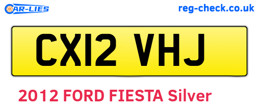 CX12VHJ are the vehicle registration plates.