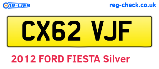 CX62VJF are the vehicle registration plates.