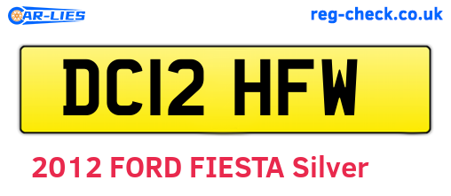 DC12HFW are the vehicle registration plates.