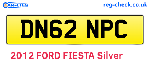DN62NPC are the vehicle registration plates.