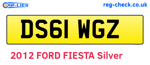 DS61WGZ are the vehicle registration plates.