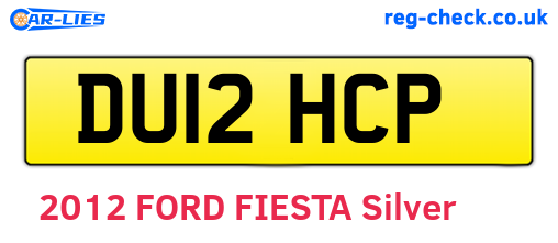 DU12HCP are the vehicle registration plates.
