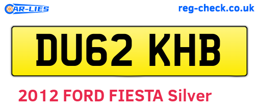DU62KHB are the vehicle registration plates.