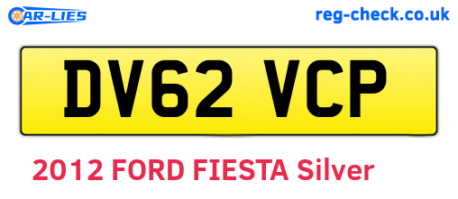 DV62VCP are the vehicle registration plates.