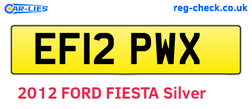 EF12PWX are the vehicle registration plates.
