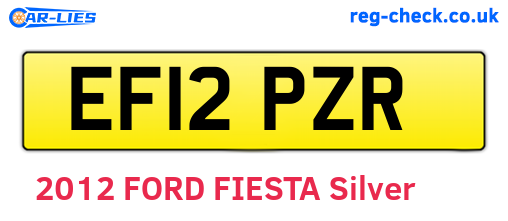EF12PZR are the vehicle registration plates.
