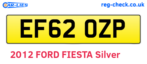 EF62OZP are the vehicle registration plates.