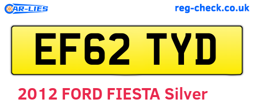 EF62TYD are the vehicle registration plates.