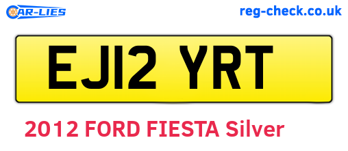 EJ12YRT are the vehicle registration plates.